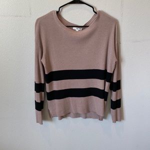 BP XXS pink mauve and black stripe sweater